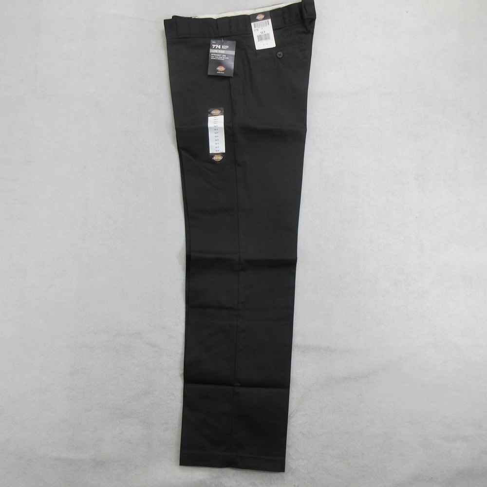 Dickies Womens 774 Work Pants Size 10T Black Low Rise Straight Leg New
